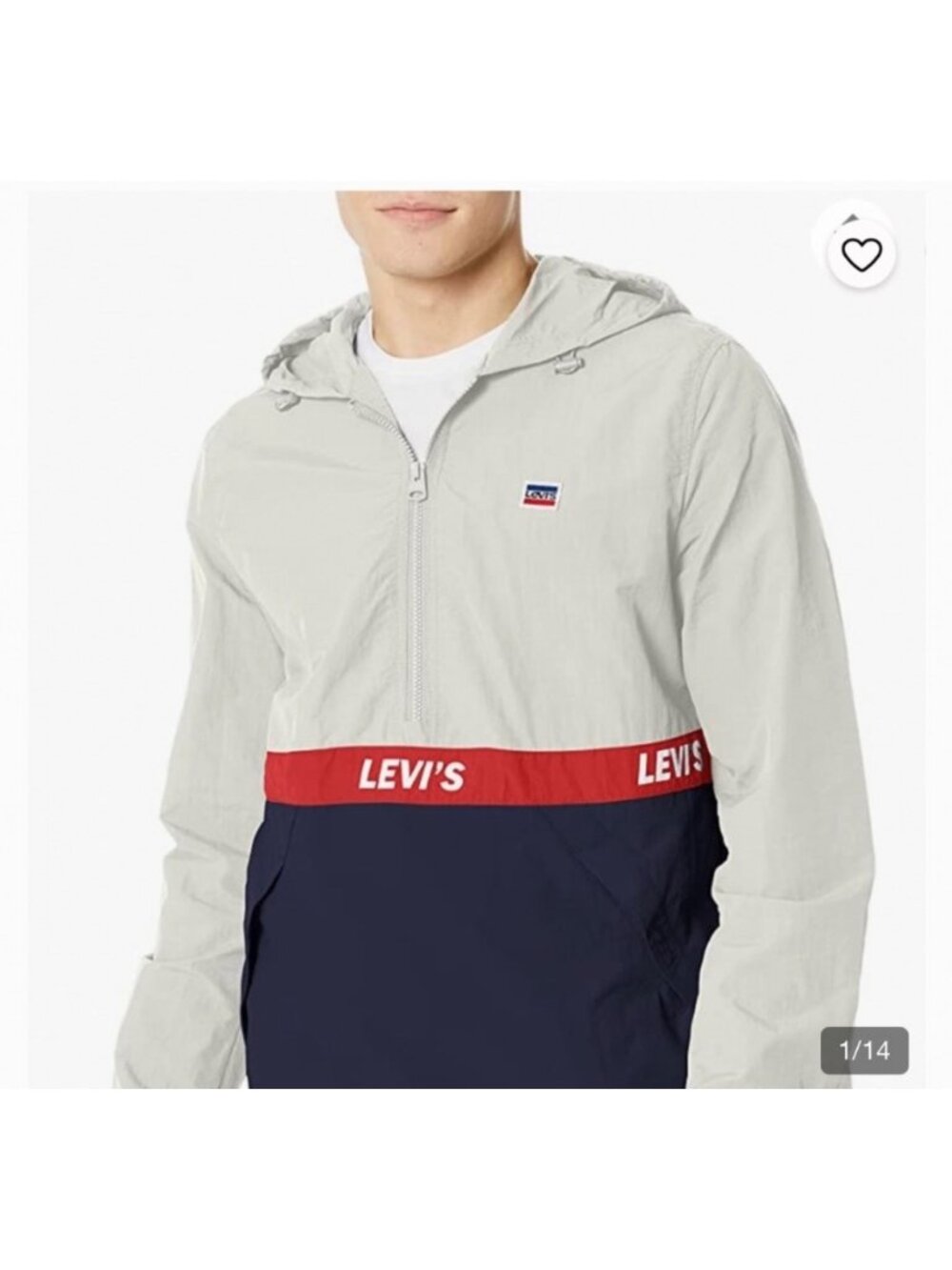 Levi’s Jacket Size XL Hooded Windbreaker Pullover Colorblock Track Nylon Jacket